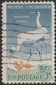 USA #1098 1957 3c Whooping Crane USED-VF-NH.