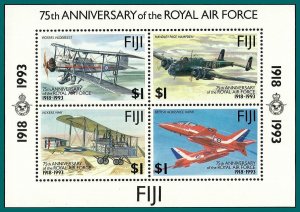 Fiji 1993 Royal Air Force, MS MNH  #691,SGMS877