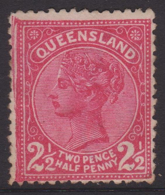 Queensland Sc#92 MNG Major Flaws Left Frame and Numeral