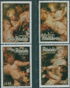 Aitutaki MNH 408-11 Christmas 1987