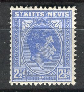 ST. KITTS; 1938 early GVI Pictorial issue Mint hinged Shade of 2.5d. value