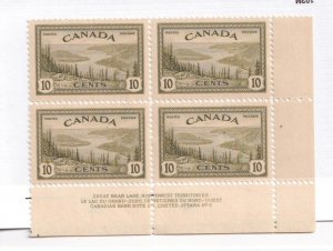 CANADA # 268-273 VF-MNH KGV1 PEACE ISSUE PLATE BLOCKS SUPERB