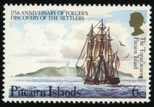 PITCAIRN ISLANDS Sc 225 VF/MNH - 1983 6c - The Topaz nearing Pitcairn Island