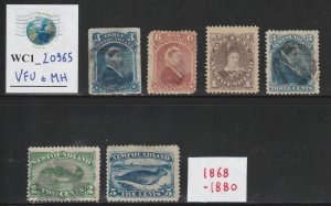 WC1_20965. NEWFOUNDLAND (CANADA). Valuable lot of 1868-1880 stamps. Used/MH