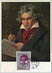 63353 - ALBANIA - POSTAL HISTORY: MAXIMUM CARD - MUSIC: BEETHOVEN 1971-