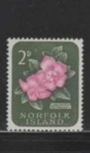 NORFOLK ISLAND #30 1960 2p FLOWERS MINT VF NH O.G aa