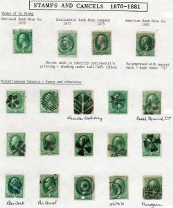 US 3c Large Banknote Cancel Study Lot  B150