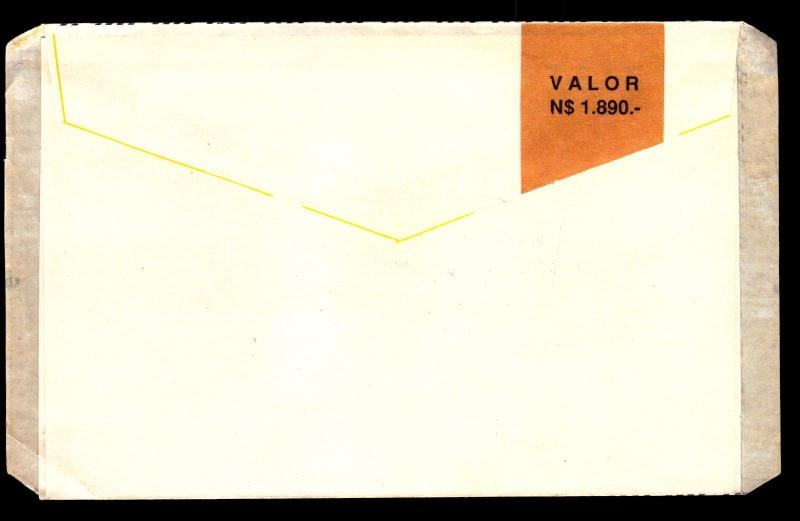 URUGUAY STATIONERY AEROGRAMME USED BRIDGE BEE SOUTHERN STAR