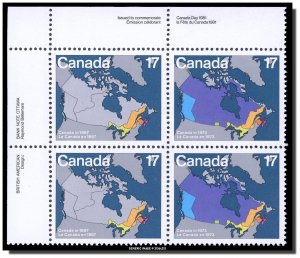 Canada - 890-891 (893a) PB UL MNH - Canada Day (1981) 17¢  CV 2.25$