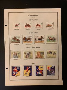 US 1992-93 stamps 4 sets new with album page