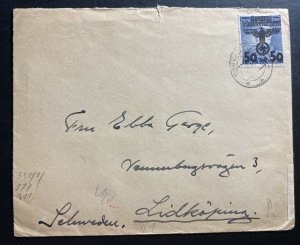 1940 Warsaw GG Poland Germany Censored Cover To Sweden