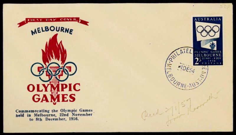 Australia - 1956 AUSTRALIA - XVI OLYMPIC GAMES MELBOURNE FDC
