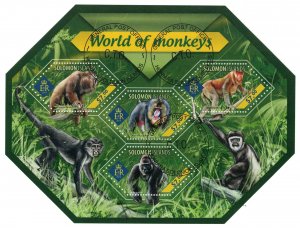 SOLOMON ISLANDS 2014 - Monkeys / complete set (sheet+block)