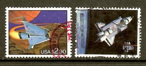 Scott #'s 2543-44, Space Shuttles, Fine Centering, Used
