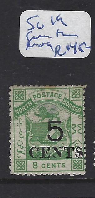 NORTH BORNEO (P2709B)  5C/8C   ARMS, LION  SG 19 GUM THIN   MOG