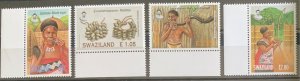 SWAZILAND 2003 MUSICAL INSTRUMENTS SG721/724 UNMOUNTED MINT