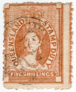 (I.B) Australia - Queensland Revenue : Stamp Duty 5/-