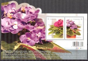 Canada 2010 Flowers African violets Mi. Bl. 125 S/S MNH