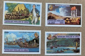 Congo PR 1979 Captain Cook, MNH. Scott 489-492, CV $8.70