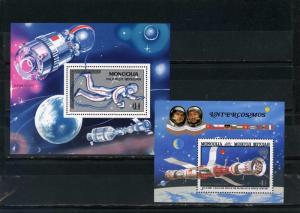 MONGOLIA 1982,1985 Sc#1481,C163 SPACE RESEARCH 2 S/S MNH 