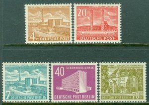 EDW1949SELL : GERMANY 1953-54 Sc #9N101-02, 108-10 Both Cplt sets VFMNH Cat $190