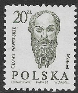 POLAND 1986-89 20z Thinker Sculpture Issue Sc 2739 MNH