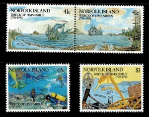 Norfolk Island 1990 - Sirius Shipwreck - Set of 4v - Scott 471-74 - MNH