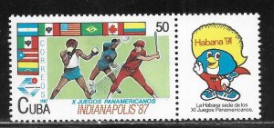 Cuba 2961 1987 Pan American Games single MNH