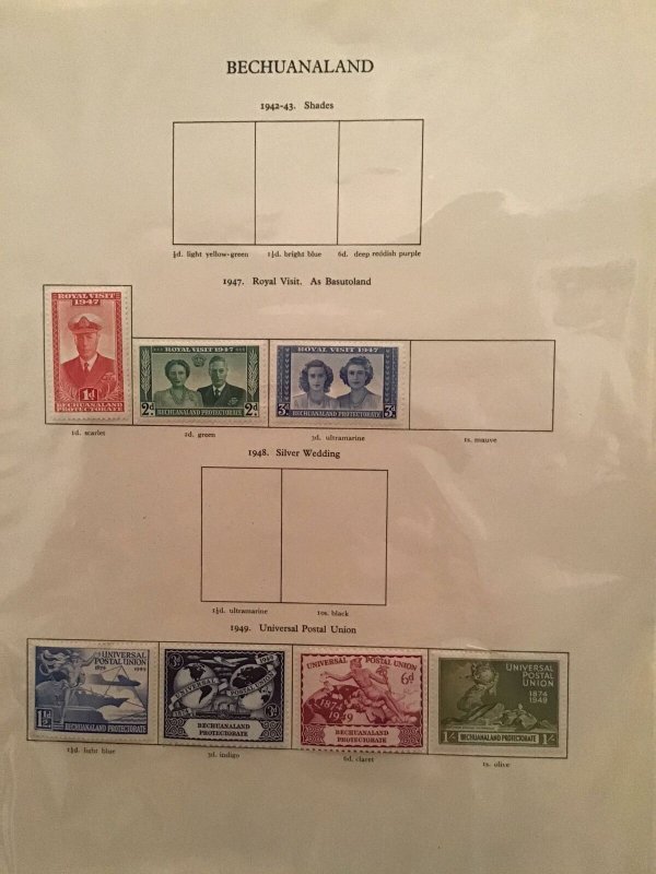 Bechuanaland 1947 to 1960  stamp pages R23362