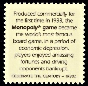 US 3185o MNH VF 32 Cent Monopoly! Celebrate The Century 1930s