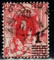 Algeria - #131e Street of Kasbah Surcharged  (Type II) - Used