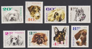 Poland Dogs 8v 1969 MNH SG#1878-1885