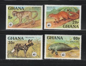 Ghana 621-624 Set MH Animals (B)