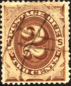 U.S. #J2 Used Pen Cancel