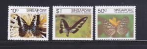 Singapore 387-389 Set MNH Insects, Butterflies (E)