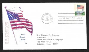 UNITED STATES FDC 6¢ Flag 1968 Marg