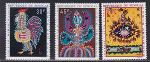 Senegal # C81-83, Tapestries, Light Hinged, 1/3 Cat