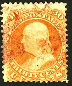 U.S. #71 USED RED CANCEL