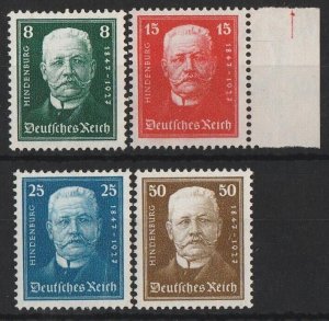 GERMANY 1927 President's Birthday set 8pf-50pf. MNH **.