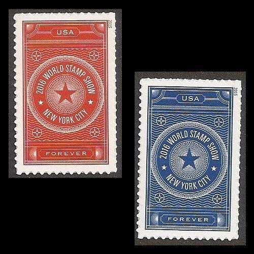 US 5010-5011 World Stamp Show NY 2016 forever set (2 stamps) MNH 2015 