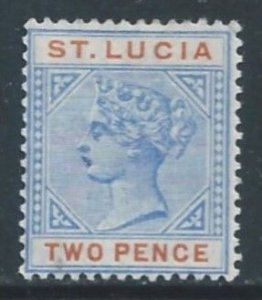 St. Lucia #30 MH 2p Queen Victoria