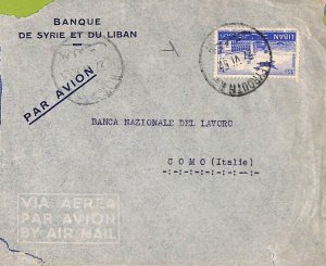 ac6566 - LEBANON - Postal History - AIRMAIL  Cover to ITALY 1952