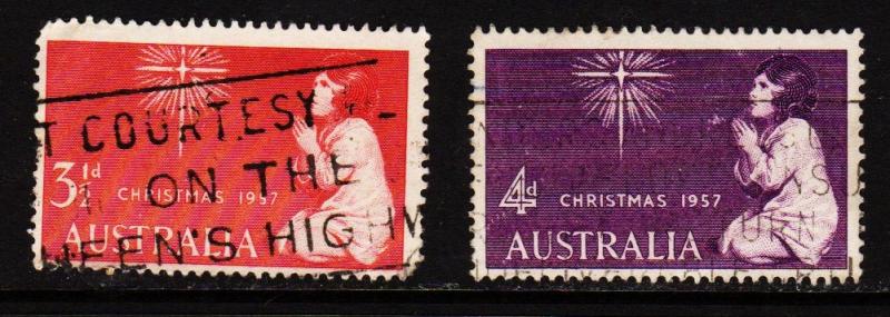 Australia - #306 - 307  1957 Christmas set - Used