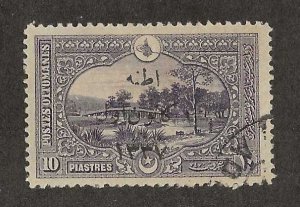 Turkey in Asia Sc #74 10pi gray violet used VF