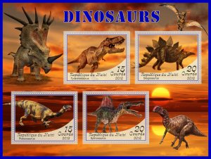 Stamps. Dinosaurs 2018 1+1 sheets perforated MNH **