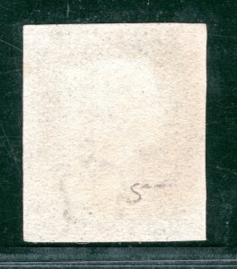 PENNY BLACK 1840 QV GB SG.2 1d Plate 5 (PG) *CLEAR PROFILE* Cat £400+ GRED33
