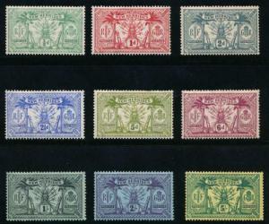 NEW HEBRIDES (BR) 17-25 MINT HINGED
