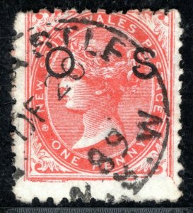 Australia States NSW QV OFFICIAL Stamp 1d *OS* Overprint 1889 CDS Used BLACK379