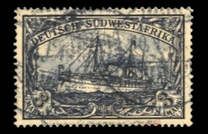 German Colonies, German South West Africa #24 Cat$45, 1901 3m black violet, used