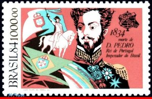 1954 BRAZIL 1984 150 YEARS OF DEATH DON PEDRO I, KING, JOINT ISSUE PORTUGAL MNH